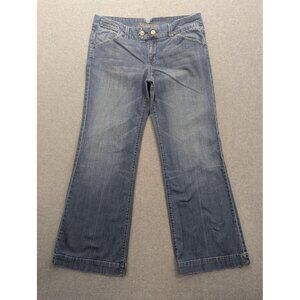 VTG American Eagle Jeans Womens 14 Trouser Bootcut Stretch Double Button Boho